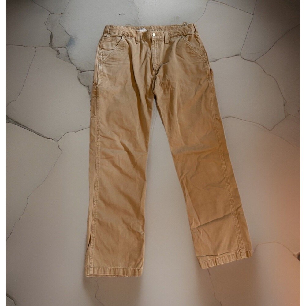 Carhartt B324 DKH Men's Relaxed Fit Canvas Carpenter Pants Size 36x32